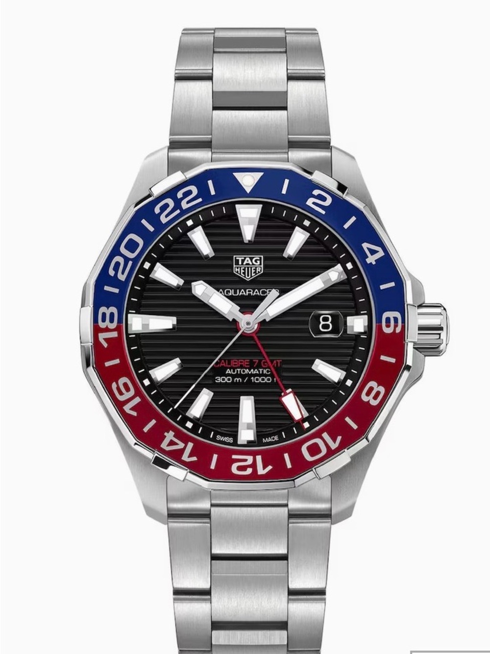 TAG Heuer Aquaracer GMT Automatic Pepsi Bezel WAY201F mens watch